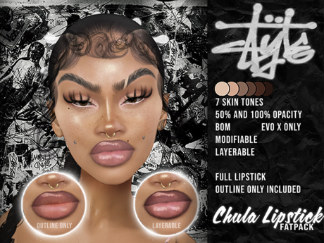Second Life Marketplace - $tyle - Chula Lipstick (EVO X)